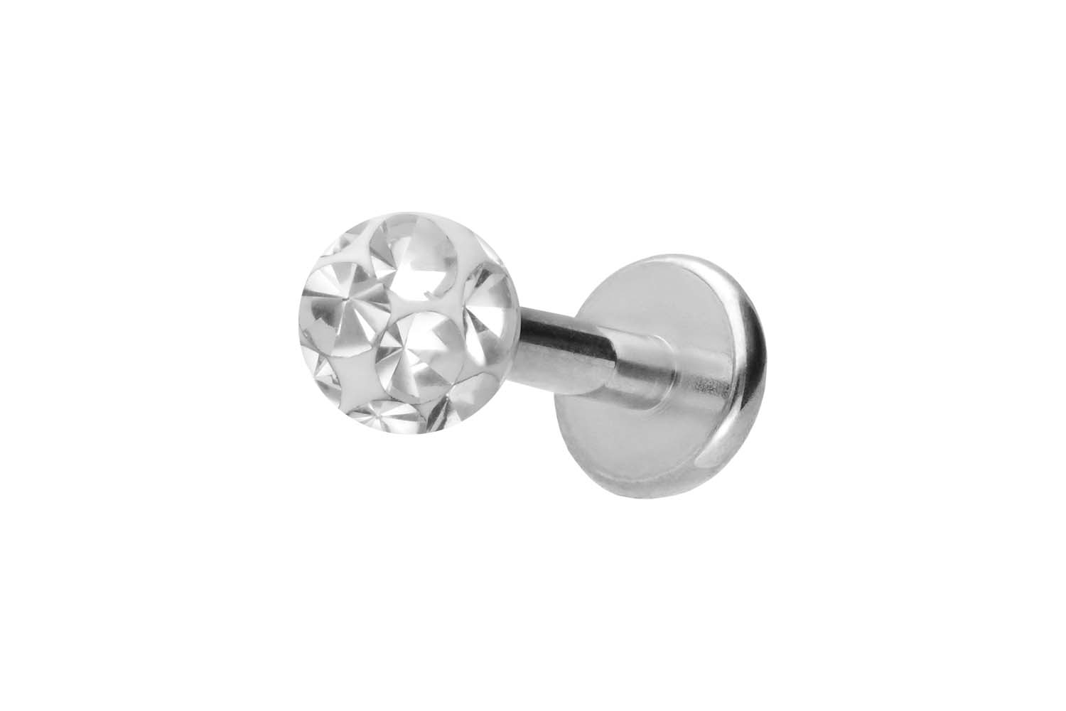 Titan Labret mit Innengewinde EPOXY-KUGEL